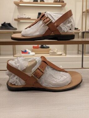 Vionic Coral Leather Tan Sandals Women's Sz 6.5 Wide 🆕